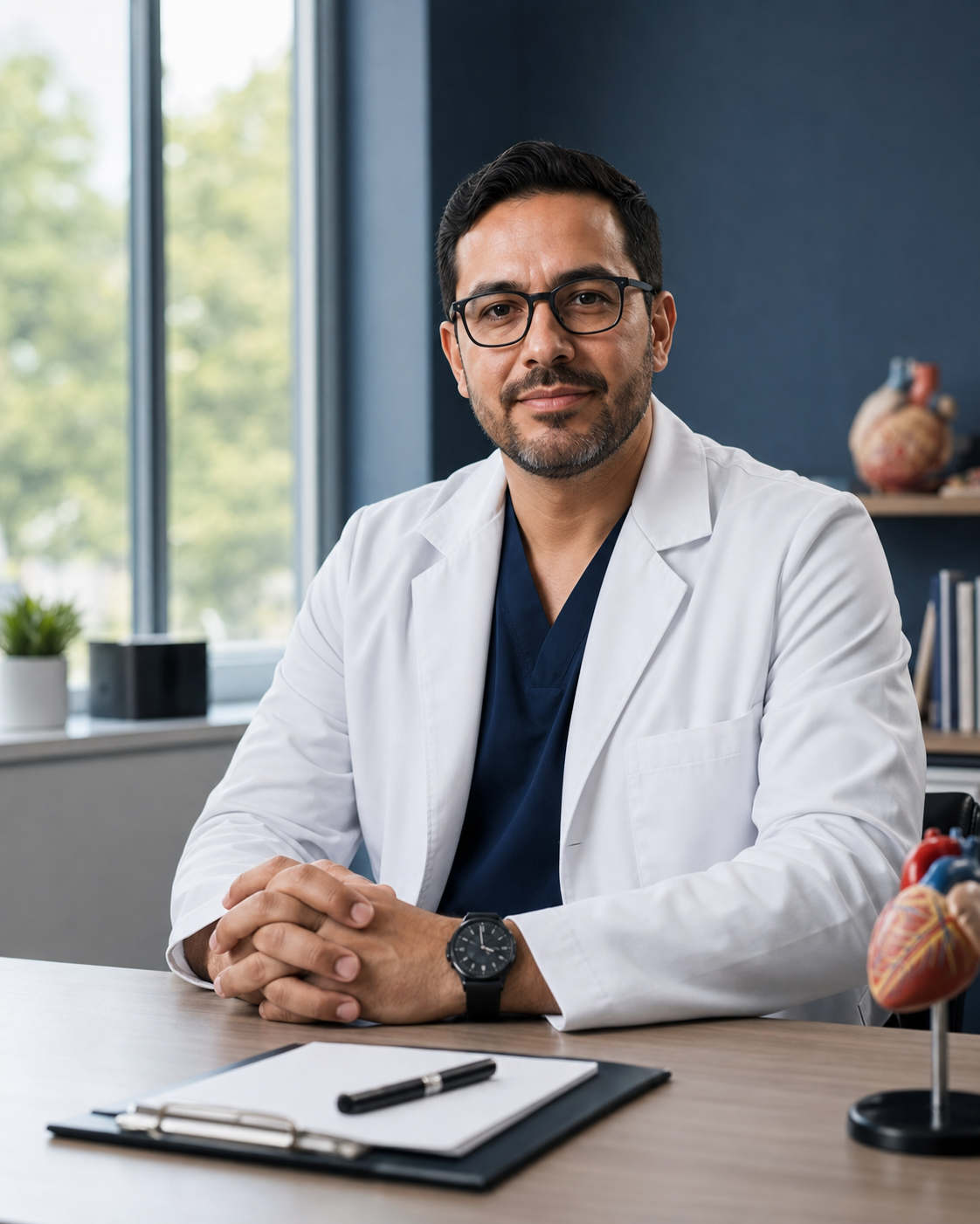 Retrato de un médico especialista en su consulta